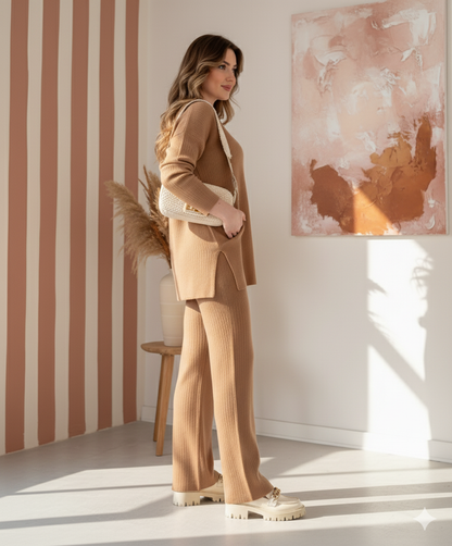 Elara Ribbed Co-Ord Set – Premium