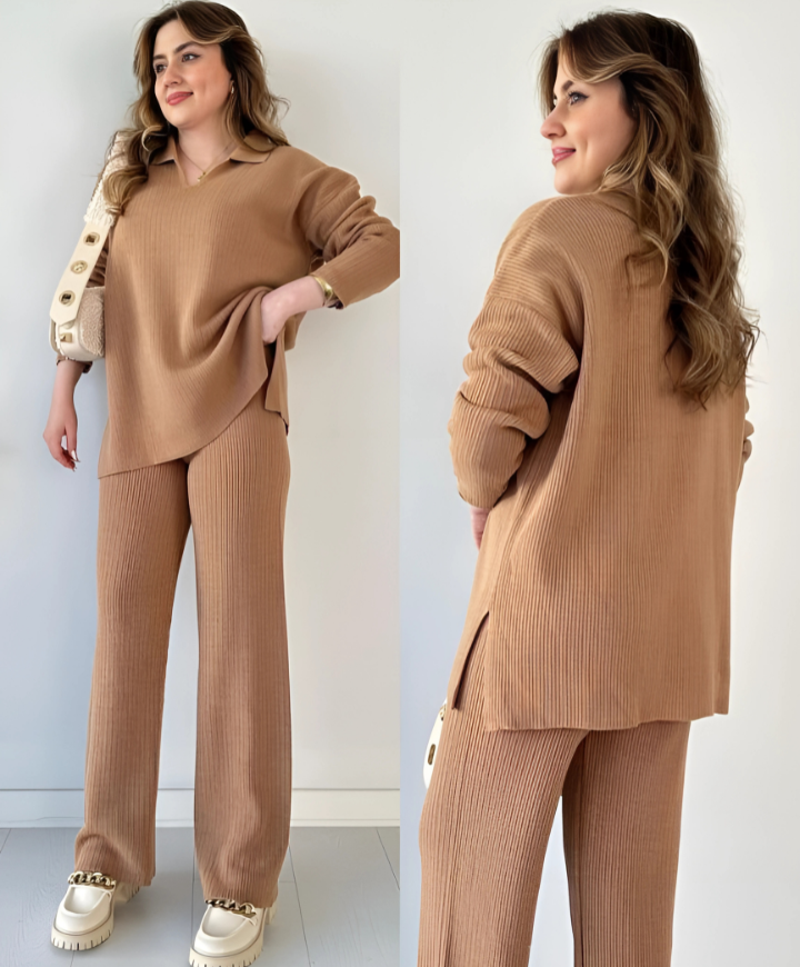 Elara Ribbed Co-Ord Set – Premium