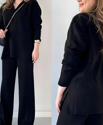 Elara Ribbed Co-Ord Set – Premium